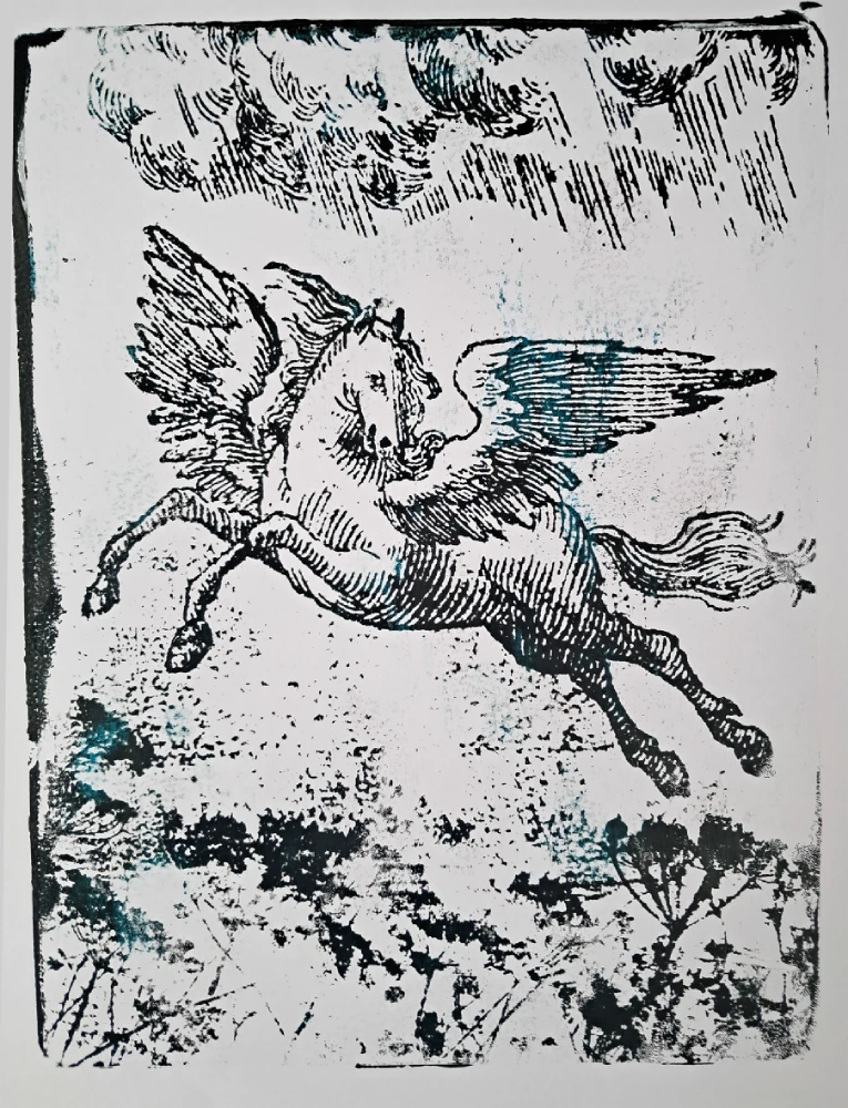 natalyaoart NatalyaO Natalia Okoń-Rudnicka Grafika Odciski Pegaz