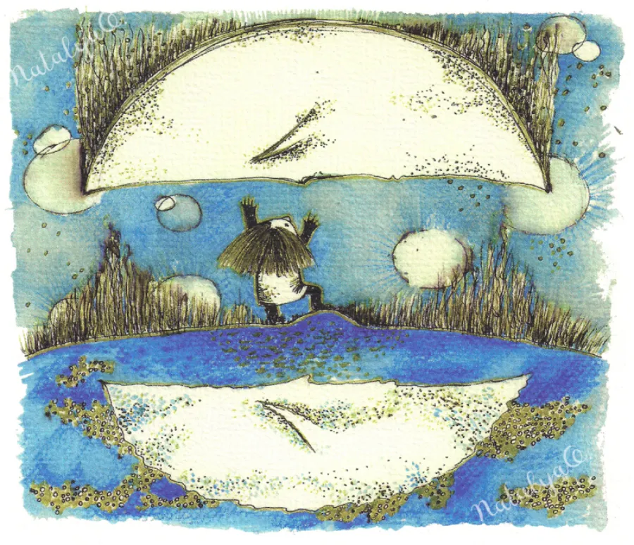 natalyaoart NatalyaO Natalia Okoń-Rudnicka NatalyaO. Michaś i Księżyc Spotkanie