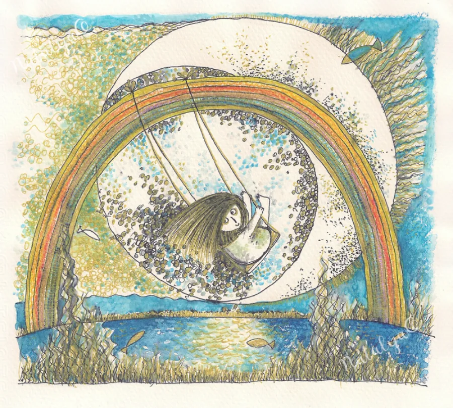 natalyaoart NatalyaO Natalia Okoń-Rudnicka NatalyaO. Michaś i Księżyc Tęcza