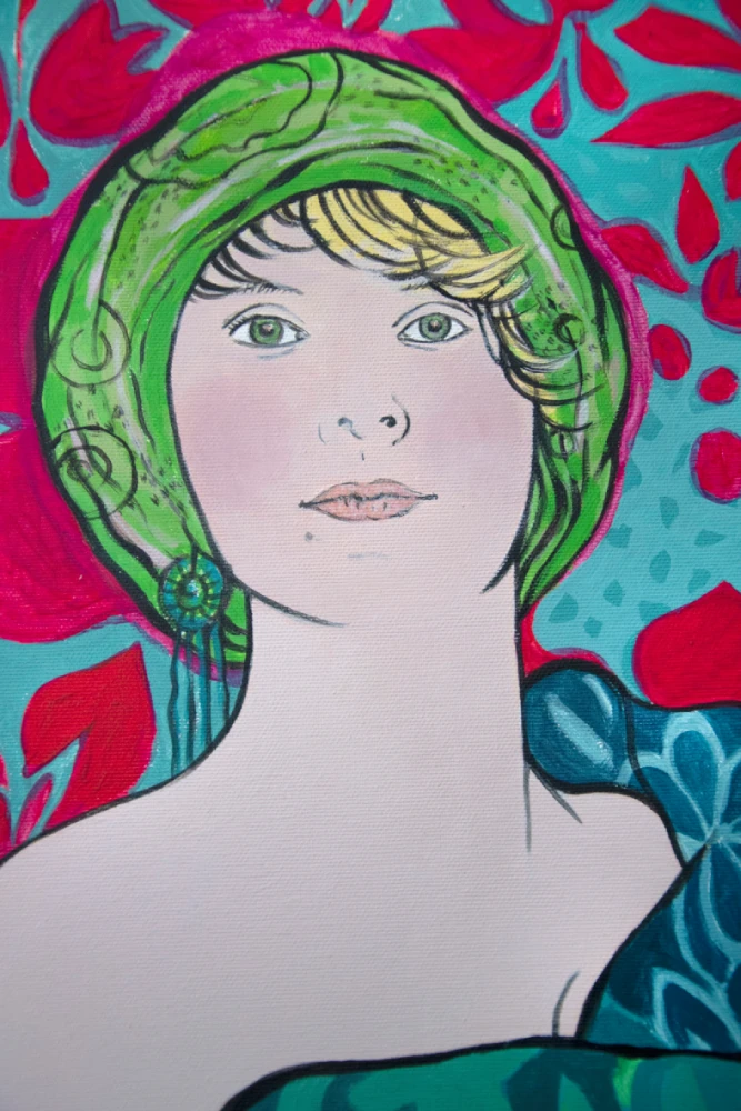 natalyaoart NatalyaO Natalia Okoń-Rudnicka portret Siostry. fragment