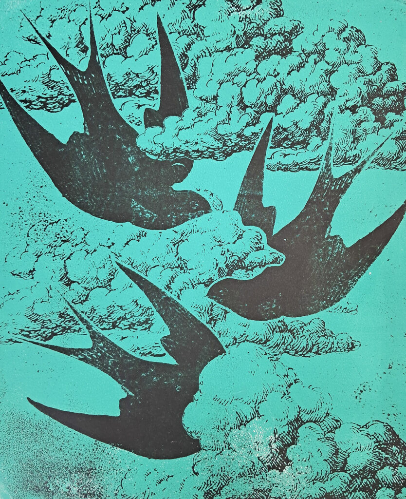 Jaskółki_monoprint_NatalyaO